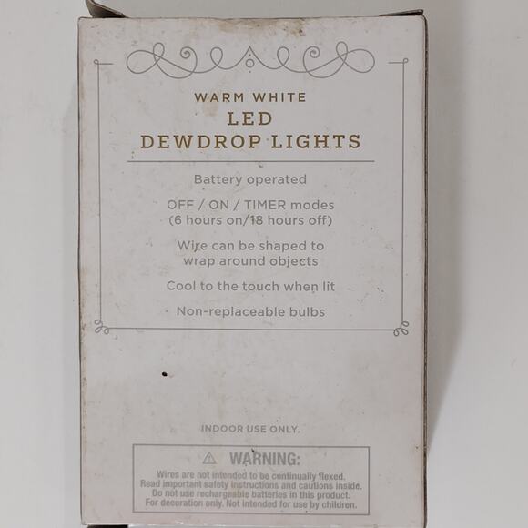 4-Pks 30-Count Battery-Operated Dewdrop Lights On Silver Wire W/ Built-In Timer - Picture 3 of 9
